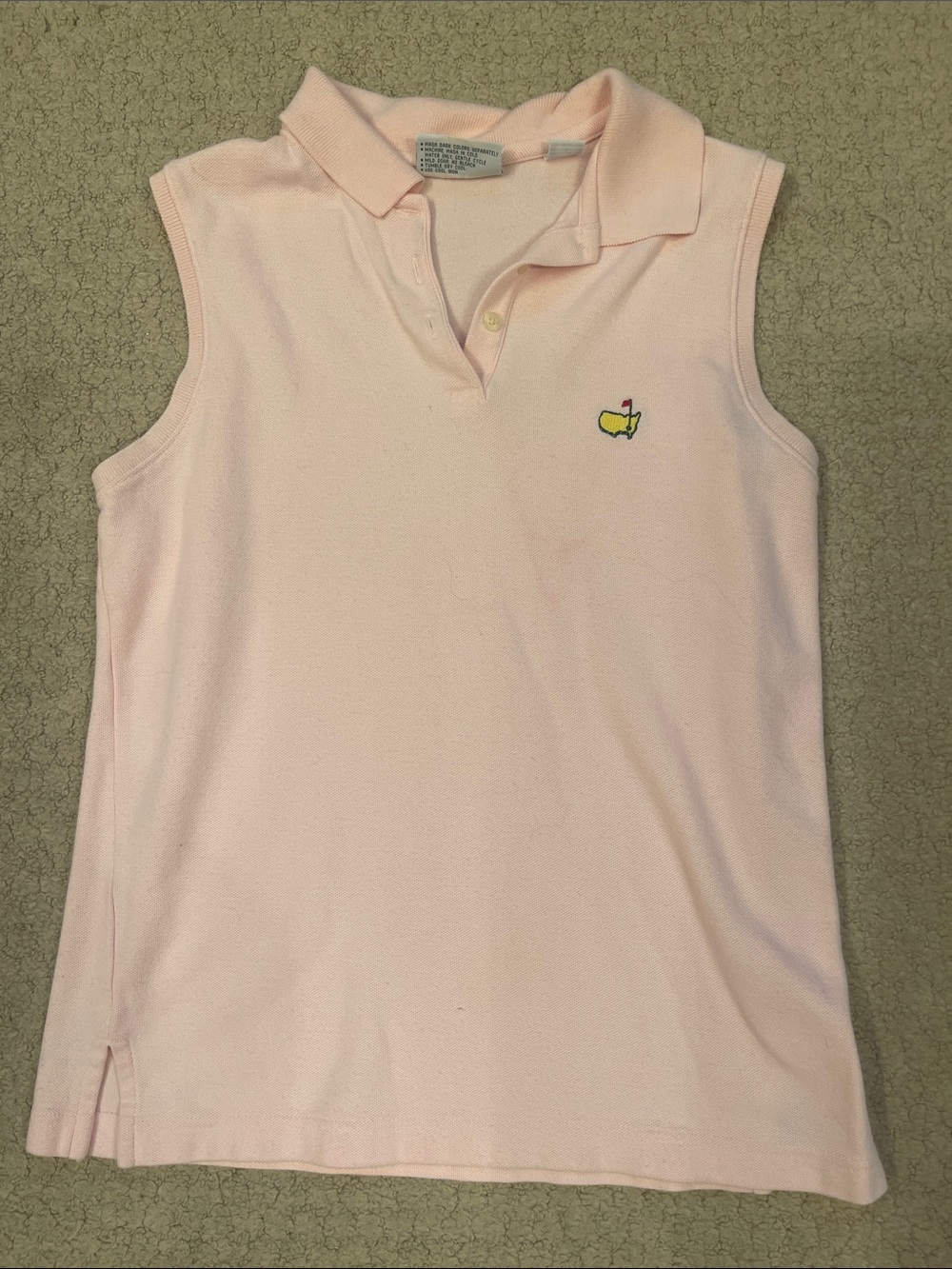 Masters Pink Sleeveless Polo